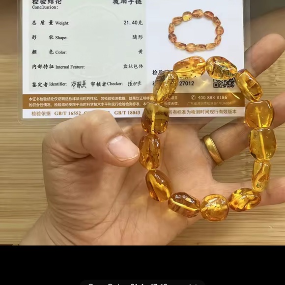 100% national amber bracelet. 4.1 g - Picture 6 of 8